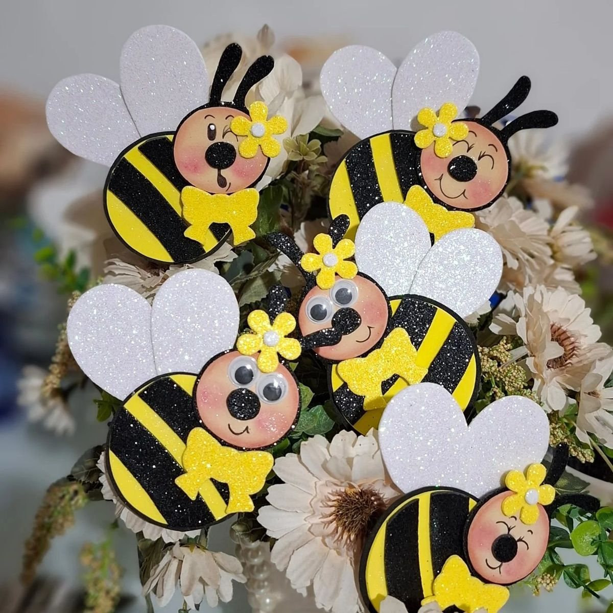Abelhinhas de EVA com glitter, foto 1