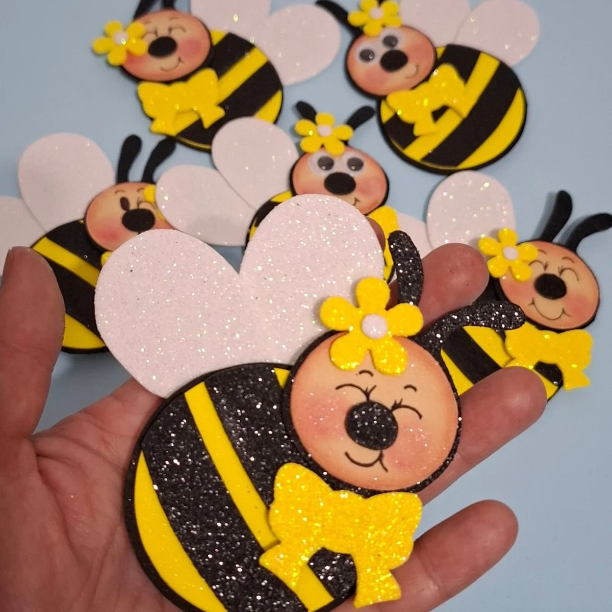 Abelhinhas de EVA com glitter, foto 2