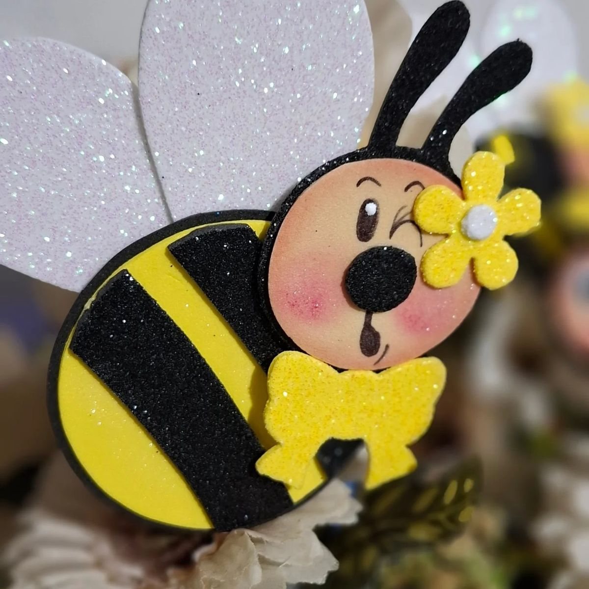 Abelhinhas de EVA com glitter, foto 3
