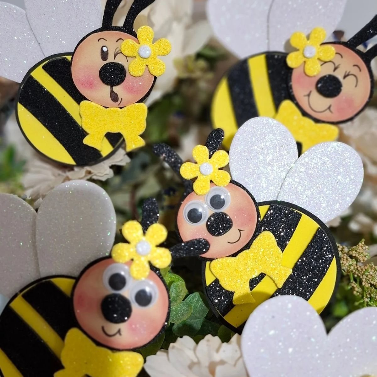 Abelhinhas de EVA com glitter, foto 4