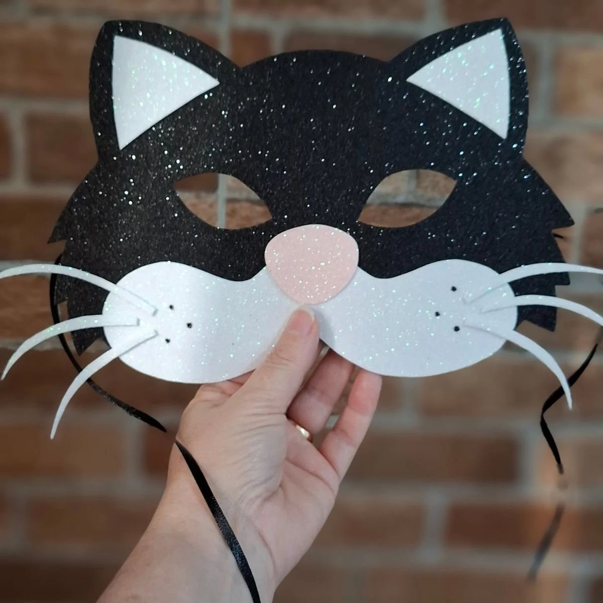 Máscara de gatinho com glitter, foto 1